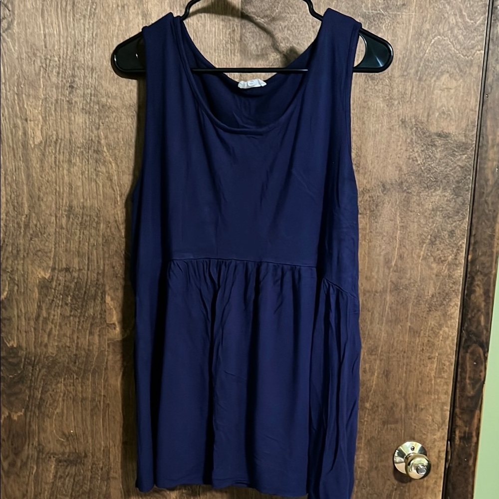 Elegant Navy Sleeveless Top